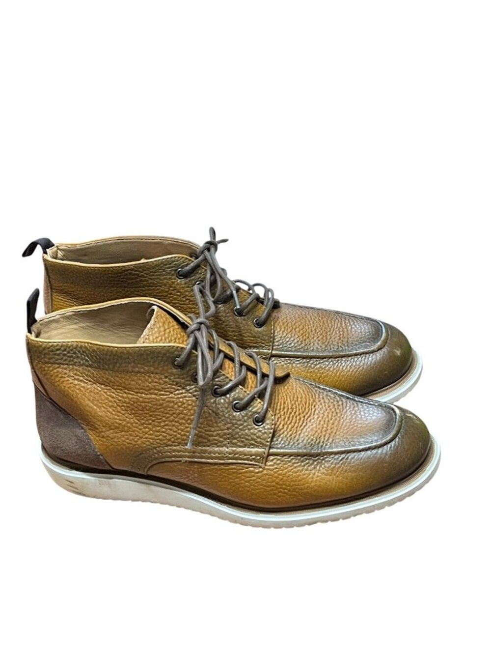 Men's Brown Leather Lace-Up Chukka Boots